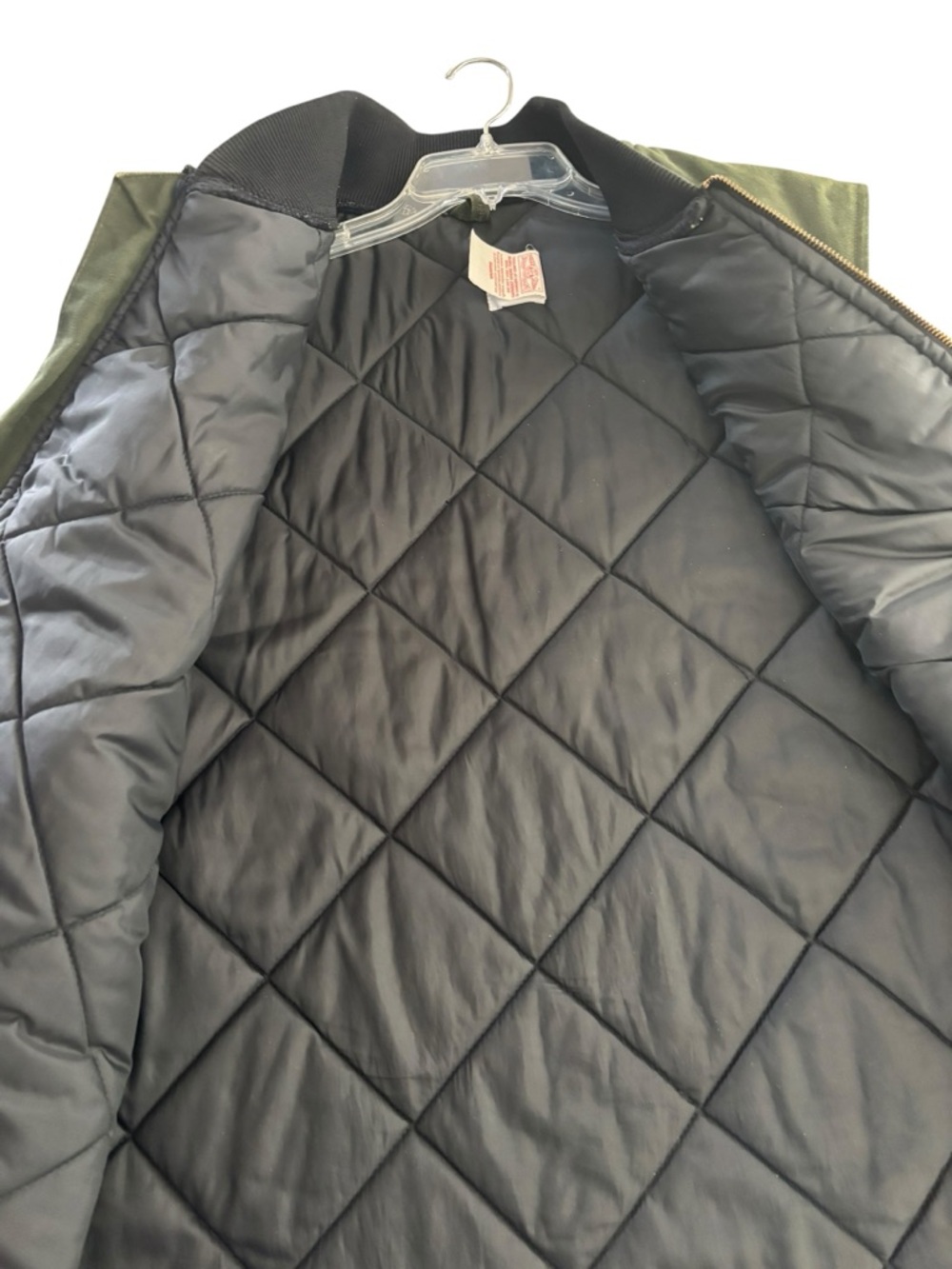 Carhartt Vtg dark green 3xlg men’s nylon insulated vest. VQ184 “1194” date - Picture 6 of 10